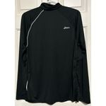 ASICS Women's Black Quarter Zip Long Sleeve w/Thumb Hole Pullover Size M Photo 1