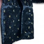 ZARA Black Velvet Gold Polka Dot Top – Party & Holiday Ready – Size M Photo 5