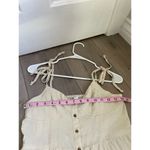 Aerie Linen Corset Dress Beige Tan Womens S Petite Mini Above Knee Summer Preppy Photo 3