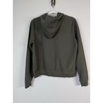 Threads 4 Thought  Women’s Green‎ Olive Ribbed Pullover Hoodie Size L Organic Photo 5