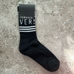 Versace  Logo Socks in Black & White, Size S New w/Tag Photo 3