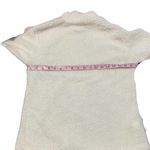 None Sherpa Turtleneck Pullover Sweater Cream Large‎ Photo 3