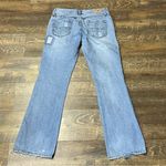 American Eagle Vintage Hipster Boot Cut Jeans Womens 6 Blue Low Rise Distressed Photo 5