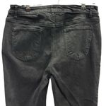 Amp Black Lace Up Fly High Rise Stretch Denim Zip Pocket Raw Hem Jeans Womens L Size undefined Photo 6