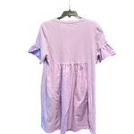 English Factory Lilac Babydoll Mini Dress Mixed Media Bell Sleeve Size Medium M Photo 2