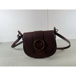 Burgundy Mauve Brass HW Vegan Hobo Crossbody Purse 10x9x3‎ DisneyBound Bag Red Photo 2