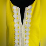 Jessica J Howard Yellow V Neck Dress Crochet Front Stretch Sleeveless A Line 16 Gold Photo 5