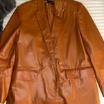ZARA  Leather Blazer Faux Photo 2