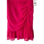 Midnight Doll NWT  Swiss Dot Ruched Mini Dress Hot Pink Size 4 Photo 53