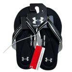 Under Armour NWT Womens Marbella III Thong Sandals Flip Flops Sz 9 Black Silver Photo 0