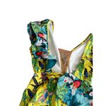 DINA MEDINA Tropical Ruffle Sleeve Bathing Suit Swimsuit Size Large Yellow Photo 5
