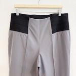 Lafayette 148 Ponte Knit High Rise Pintuck Slim Leg Dress Pants in Gray Size XL Gray Photo 2