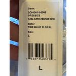 Vineyard Vines  Dress Women Large‎ Tide Blue Floral Button Front Midi NWT Preppy Photo 12