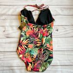 Ralph Lauren Lauren Midnight Tropical High Neck Tummy-Control One-Piece Swimsuit Photo 4