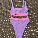 Aerie Bikini Set High-Waisted Cheeky pink and purple Photo 1