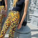 ZARA High Waisted 70s Printed Pants XS Retro Bohemian Photo 6