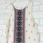 Aeropostale Cream Printed Above Knee Boho Print Tie-Back Shift Dress Size XS Photo 3