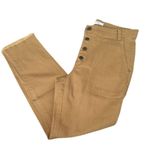 Loft NWT Button Fly High Waist Ankle Jeans Size 6P Golden Yellow Photo 0