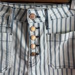 Judy Blue Navy and White Striped High Waist Shorts size large Photo 2