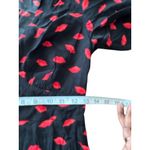 A New Day  Black & Red Lip Print Midi Dress Size 2 Whimsical Dreamy Flowy Photo 6
