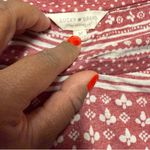 Lucky Brand Twist Hem Stripe Geometric T Shirt Top Earth Faded Red Tee Medium Photo 5