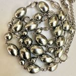 Talbots  silver tone clear crystal double strand necklace Photo 4