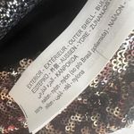 ZARA  TRF Sequin Blouse Top XSMALL Collection Brown Gold Animal Print Long Sleeve Photo 9