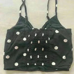 Divided H&M Black And White Polka Dot Crop Top Size XXS adjustable straps Photo 5