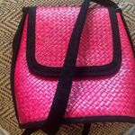 Rafael Sanchez Pink Weave and Black Accent Purse Handbag Crossbody Photo 3