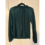 Joie  Long Sleeve Pleated Blouse in Dark Green Photo 1