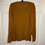 ZARA  Knit Balloon Sleeve Blouse Women's Size Large Neutral Fall Colors Viscose Photo 2