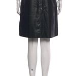 Tory Burch  size 6 black shimmer skirt midi pleated flattering Photo 2