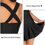 Summer Mae Black Cross Back Tummy Control Swim Dress Size S Photo 1