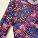 Karen Kane Floral Mesh Ruched Sleeve Top XLP Photo 5