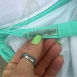 Victoria's Secret Victoria’s Secret Teal Ruched Triangle Halter One Piece Bikini MEDIUM Photo 4