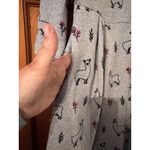 L.A. Soul Women's Gray Alpaca Print Knit Dress 3/4 Sleeve Casual Cute sweater Size M Photo 9