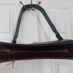 Early 2000's Whimsygoth Brown Black Croc Faux Leather Heart Charm Shoulder Bag Photo 3