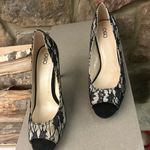 Cato Heels Chic Black and Cream Lace Women's Heels 9M Photo 2