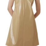 Banana Republic Tan Vegan Leather Mini Dress Size Medium new with tags Photo 0