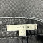 PacSun  Back Zip Denim Jean Mini Skirt Womens Juniors Size 25 Faded Black Photo 2