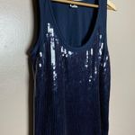 J.Crew CLEARANCE! Navy  Collection Sequin Tank Size M VGUC Photo 2