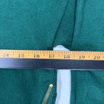 Michael Kors Women's Sweater Gold Zipper Emerald Green Modern Holiday Chic Sz S Photo 3