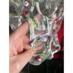 Sheer Embroidered Floral Corset White Teddy Bodysuit Large Mesh Fairy Cottage Photo 3