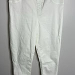 Spanx Women's Size Large White Distressed Straight Leg High Rise Jeans Photo 0