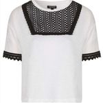 Topshop Crochet Bibe Cropped Tee Photo 0
