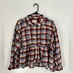 Lucky Brand  Women’s Plaid Western Babydoll Shirt XXL Photo 1