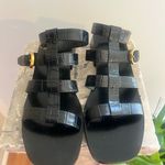 Massimo Dutti Black Strappy Sandals with Gold Buckle brand new Photo 7