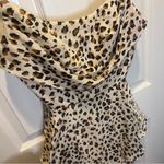 Saints + Secrets leopard cheetah draped ruffle tie back sleeveless romper Photo 6