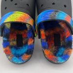 Crocs Black Classic Fur Lined Fuzzy Tie Dye Clogs Men's 4 Womens 6 NWT Photo 5