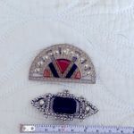 VINTAGE | Art Deco Brooch Pin Lapel Silver Enamel 30s 40s 50s Photo 4